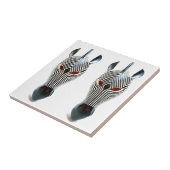 Carreau tuile de masque de deux zèbres (Côté)