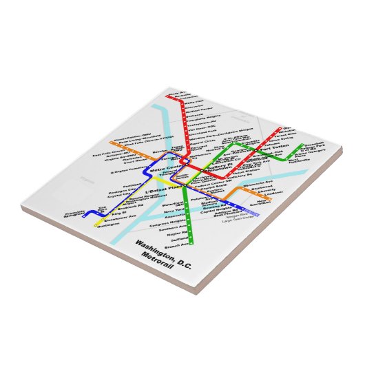 Carreau Tuile de métro de Washington DC (Côté)