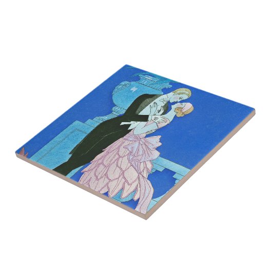 Carreau Tuile de minuit d'art déco de baiser (Côté)