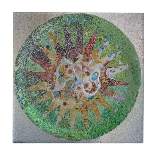 Carreau Tuile de mosaïque de Gaudi (Devant)