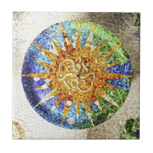 Carreau Tuile de mosaïques de Guell de parc