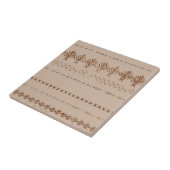 Carreau Tuile de motif de frontière géométrique de la trib (Côté)