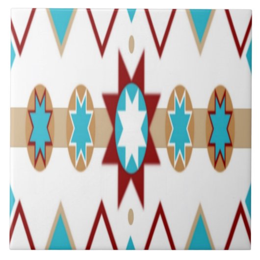 Carreau Tuile de motif de Natif américain (Devant)