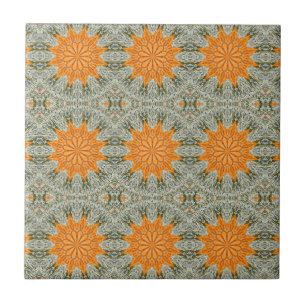 Carreau tuile de motif en or complexe