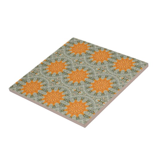 Carreau tuile de motif en or complexe (Côté)