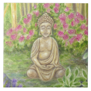 Carreau Tuile de mur de statue de Bouddha