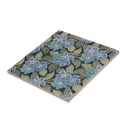 Carreau Tuile de myosotis (Côté)