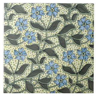 Carreau Tuile de myosotis de Nouveau d'art