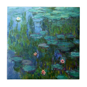 Carreau Tuile de nénuphars de Monet Nympheas