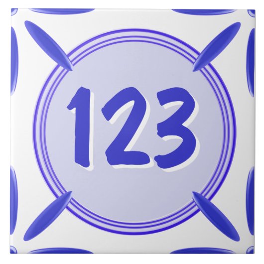 Carreau Tuile de nombre de porte de Chambre (Devant)