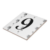 Carreau Tuile de numéro à un chiffre de la maison Rose 3D (Côté)