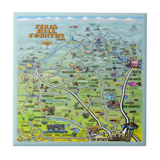 Carreau Tuile de pays de colline du Texas (Devant)