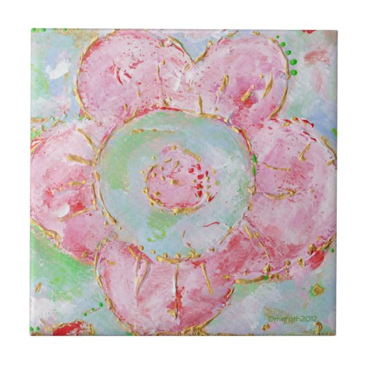 Carreau Tuile de "petit bouquet" (Devant)