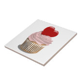 Carreau Tuile de petit gâteau de coeur de Saint-Valentin (Côté)