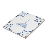 Carreau Tuile de phare de Delft avec des coins de rouleau (Côté)