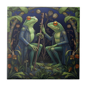 Carreau Tuile de Philosophe King Frogs (Collection de maré