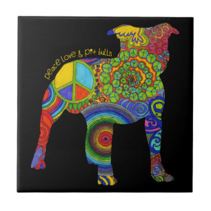 Carreau Tuile de photo d'art de bruit d'amour et "de