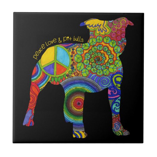 Carreau Tuile de photo d'art de bruit d'amour et "de (Devant)