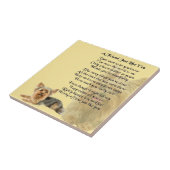 Carreau Tuile de poème d'ami de chien de Yorkshire Terrier (Côté)