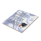 Carreau Tuile de poème de fille d'obtention du diplôme (Côté)