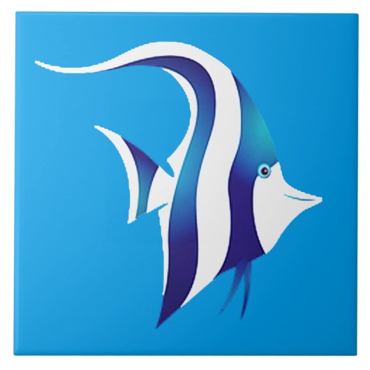 CARREAU TUILE DE POISSONS D'ANGE (Devant)