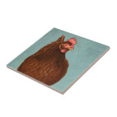 Carreau Tuile de poule de rouge d'île de Rhode (Côté)