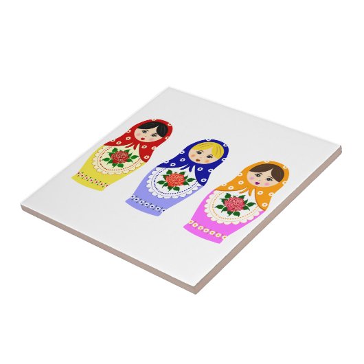 Carreau Tuile de poupées de Matryoschka (Côté)