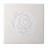 Carreau Tuile de rose blanc (Devant)
