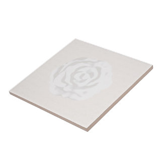 Carreau Tuile de rose blanc