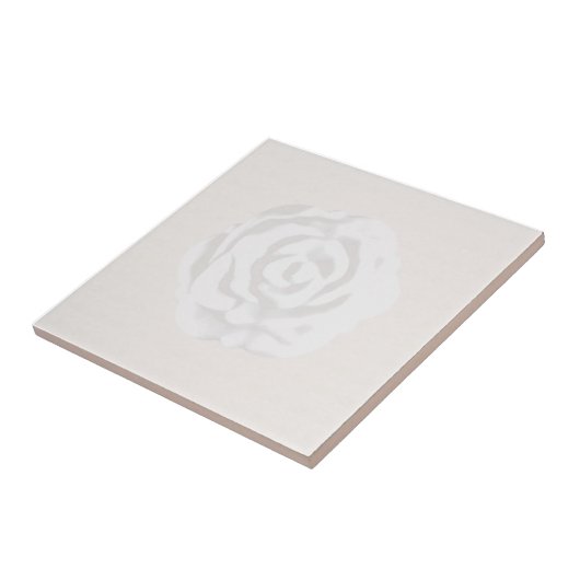Carreau Tuile de rose blanc (Côté)