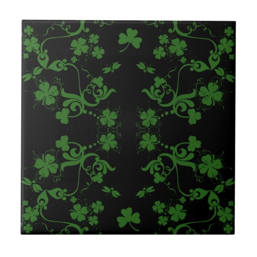 Carreau Tuile de shamrocks et de remous (Devant)