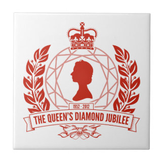 Carreau Tuile de souvenir de jubilé de diamant [facette]