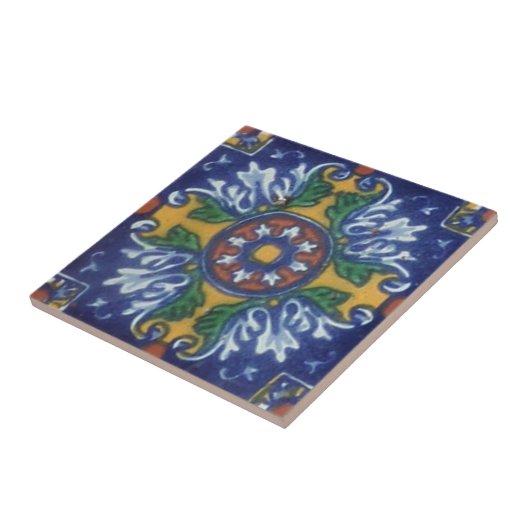 Carreau Tuile de style Talavera mexicain (Côté)