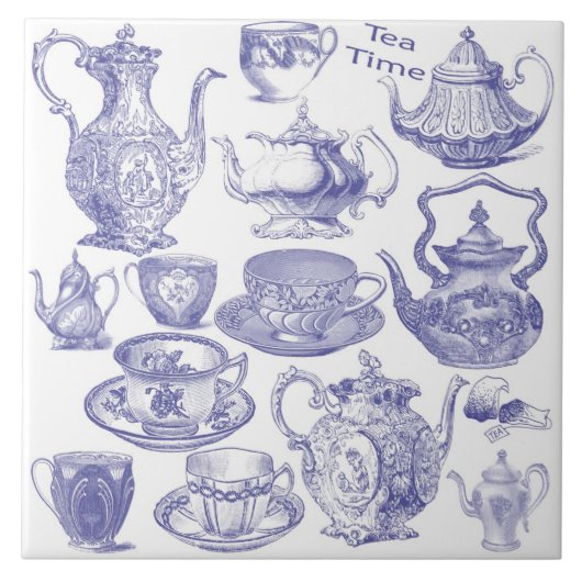 Carreau tuile de temps de thé (Devant)