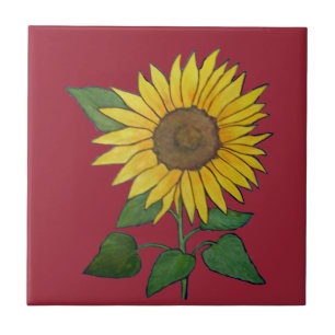 Carreau Tuile de tournesol