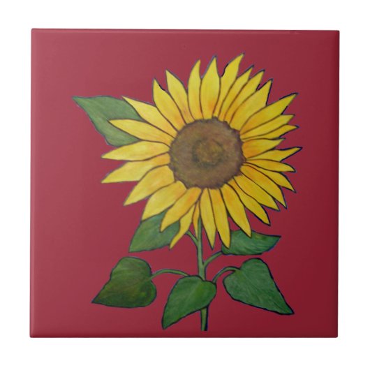 Carreau Tuile de tournesol (Devant)