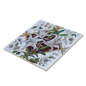 Carreau Tuile de transfert de matériel de Lilies victorien (Côté)