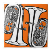 Carreau Tuile de trépied de tuba pour les plats chauds, (Devant)