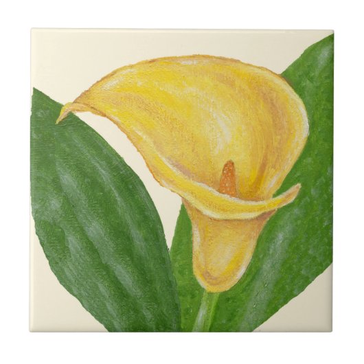 Carreau Tuile de zantedeschia (Devant)