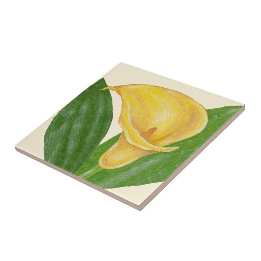 Carreau Tuile de zantedeschia (Côté)