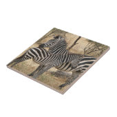 Carreau Tuile de zèbre de mère et de bébé (Côté)