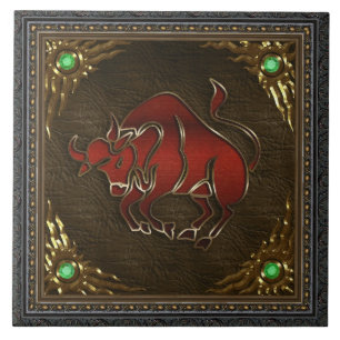 Carreau Tuile de zodiaque - Taureau