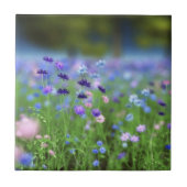 Carreau Tuile décorative bleue de bleuet (Devant)