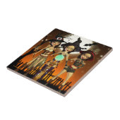 Carreau Tuile décorative d'art de sorcière des soeurs (Côté)