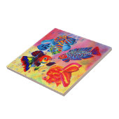 Carreau Tuile décorative de conception de poisson rouge (Côté)