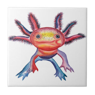 Carreau Tuile décorative de conception effrontée d'Axolotl