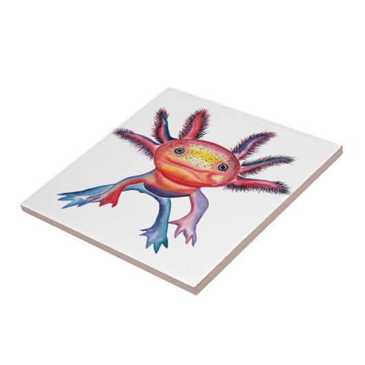 Carreau Tuile décorative de conception effrontée d'Axolotl (Côté)
