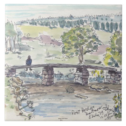 Carreau Tuile décorative de contemplation (Devant)