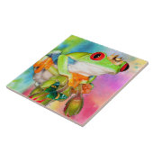 Carreau Tuile décorative de grenouille de conception aux (Côté)