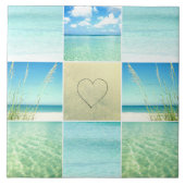 Carreau Tuile décorative de plage d'océan (Devant)